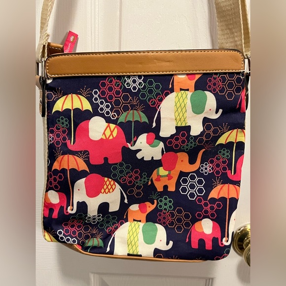 Lily Bloom Bags Lily Bloom Elephant Rain Pattern Crossbody Shoulder